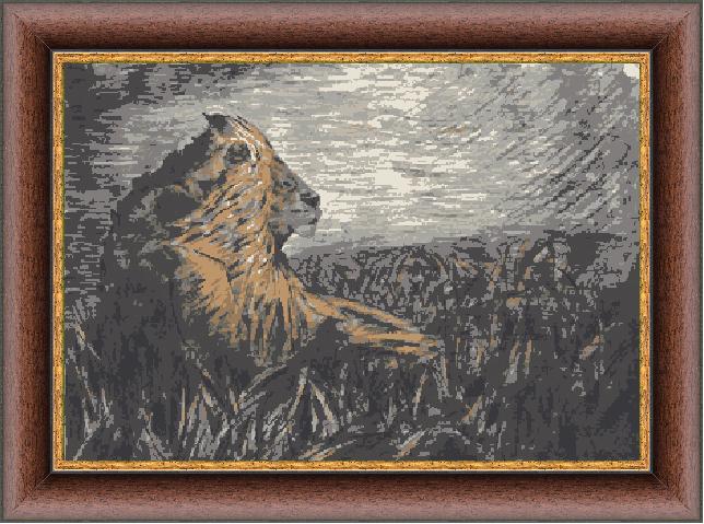 Гоблен - Пастелен лъв