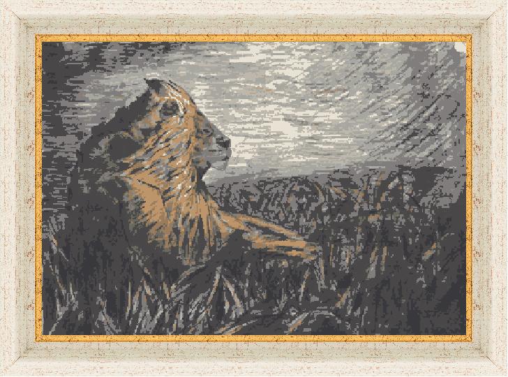 Гоблен - Пастелен лъв