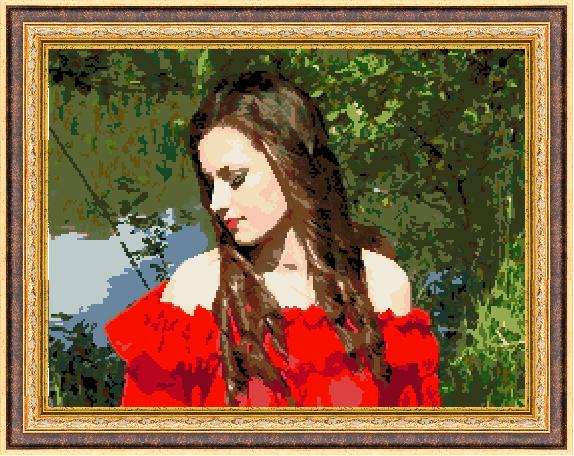 Гоблен - Момичето с червената рокля